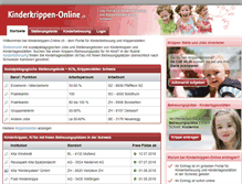 Tablet Screenshot of kinderkrippen-online.ch